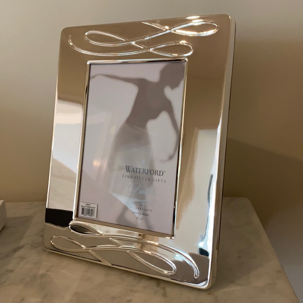 Waterford 5x7 Silver Ballet Ribbon Frame
